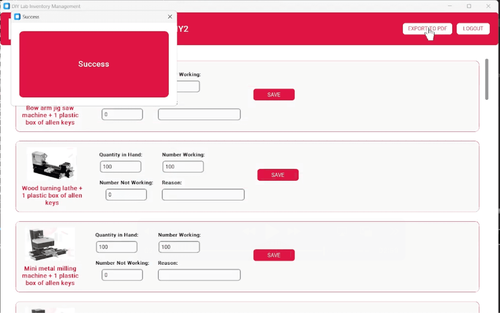 DIY Inventory App - Export Data to PDF