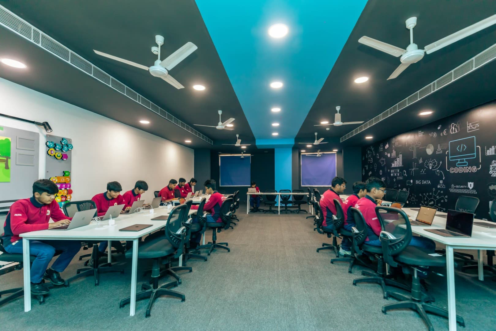 Students engaged in hands-on STEM learning at Orchids International School CS laboratory