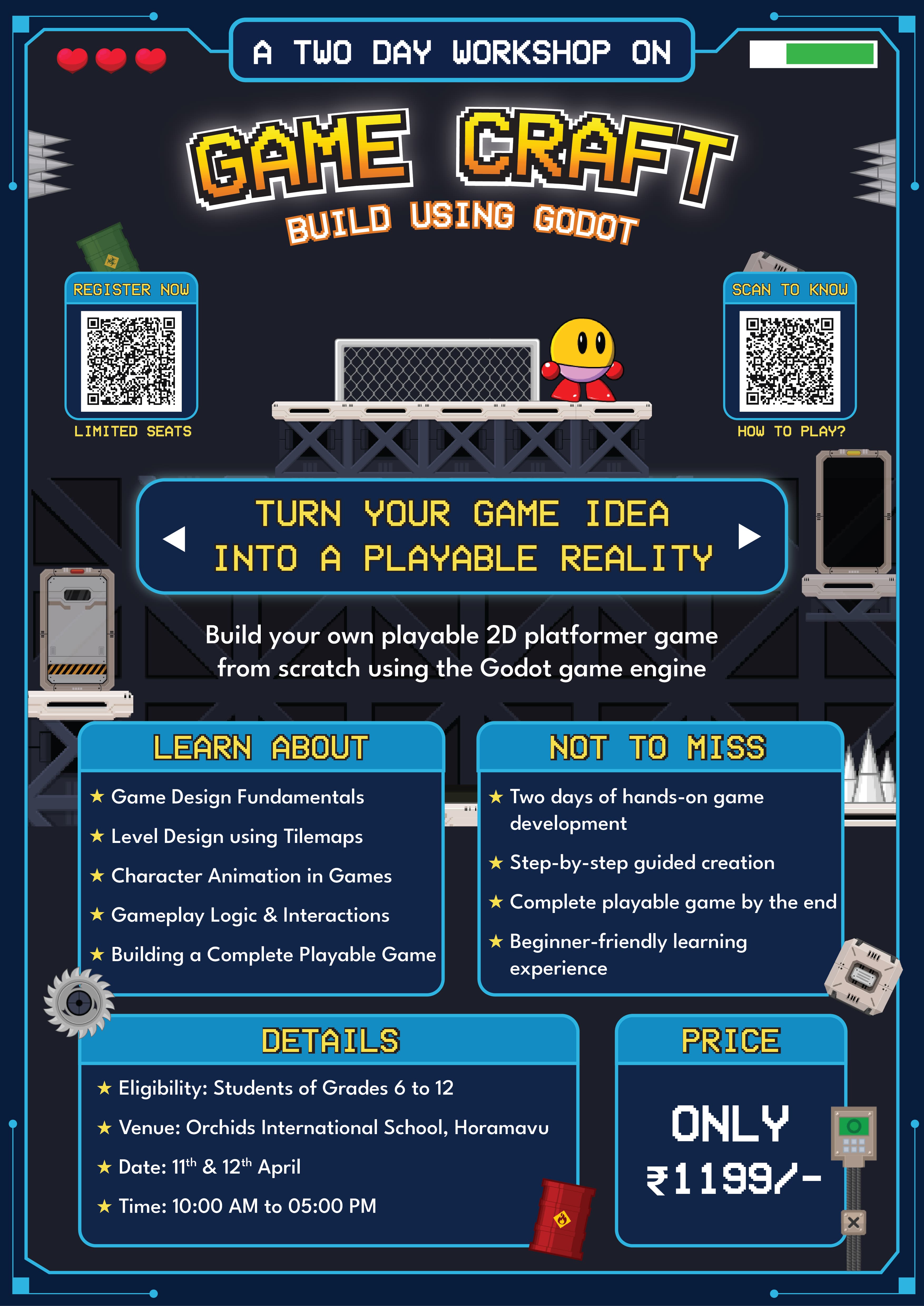 Game Craft Build Using Godot Bangalore Banner