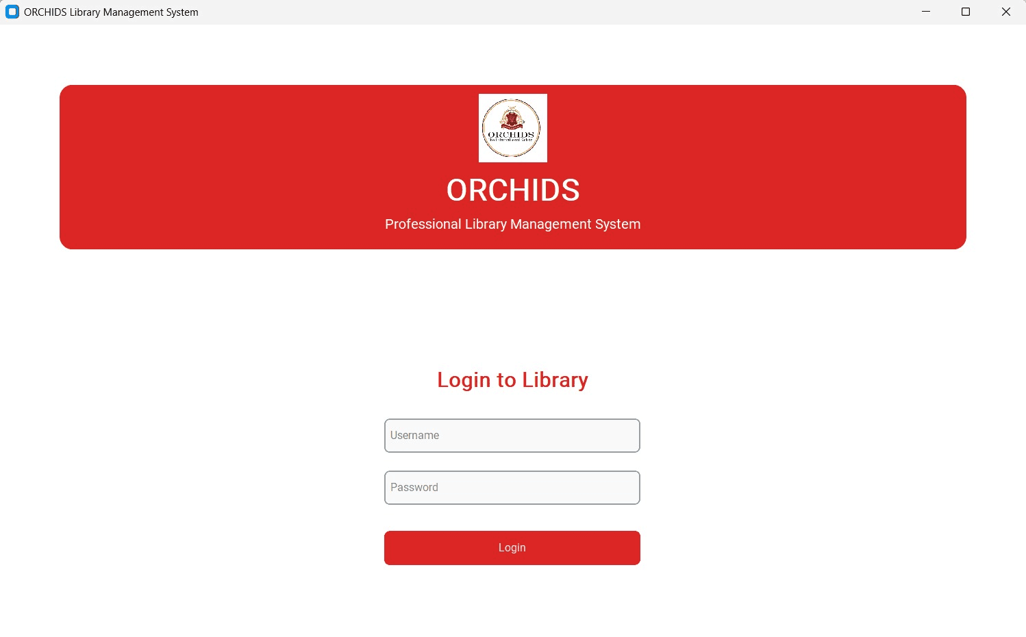 Library App - Login Page