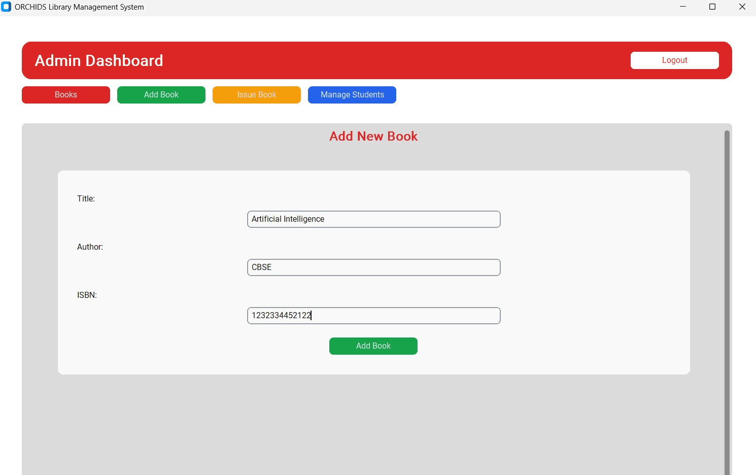 Library App - Home Page